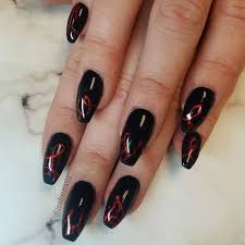 Black And Red Cat Black Red Cat Eye Nail Art Nailart Nails Nailstagram Naildesign Gelnails Cateye Handpainted Fancynails Eye Nail Art Fancy Nails Cat Eye Nails