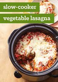 Smart Choice Slow Cooker Vegetable Lasagna Fresh Mushrooms Red Peppers And Spinach Are Welcome Additions To Lasagna In This E Vegetable Lasagna Recipes Food Recipes Slow Cooker Lasagna