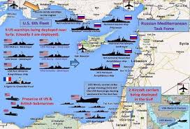 Mediterranee Orientale Gros Plan Sur La Folle Presence Des Navires De Guerre Russes Et Americains France Revolution Navire De Guerre 3e Guerre Mondiale Forces Navales