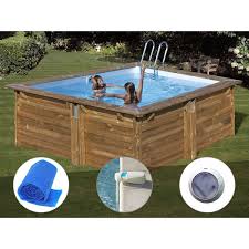 Kit Piscine Bois Sunbay Carra 3 00 X 3 00 X 1 19 M Bache A Bulles Alarme Spot Taille Taille Un Piscine Bois Carree Piscine Bois Piscine Hors Sol Bois