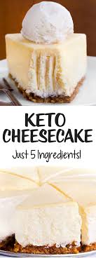 This keto friendly dessert is a clear winner! Keto Cheesecake Recipe Just 5 Ingredients