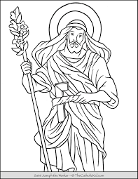 He will help you utilize your talents, turning the. Saint Joseph The Worker Coloring Page Thecatholickid Com
