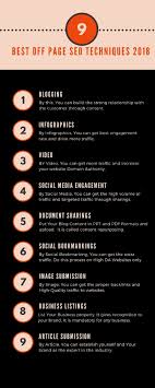 9 Best Off Page Seo Techniques 2018 Seo Digital Marketing Seo Basics Seo