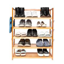 2.environmental friendly & fully recyclable after use, saving forest resources. Shoe Storage 5 Tiers Shoe Organizer Upgrade Solid Wood Shoe Shelf Organizer Heavy Duty Shoe Stand