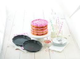 Sweet Creations By Good Cook Layer Cake Pan Set Includes Two Scalloped Non Stick Baking Pans And A Knife To Level Off The Cake Fun Cooking Cake Pan Set Sweet