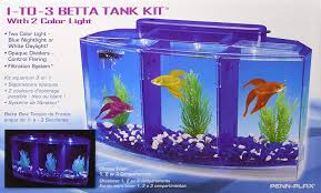 Penn Plax Deluxe Triple Betta Bow Aquarium Tank 0 7 Gallon Amazon In Pet Supplies