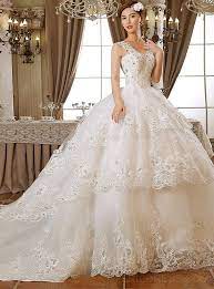 Classy V Neck Appliques Cathedral Train Wedding Dress Wedding Dress Train Cheap Wedding Dress Bridal Gowns Mermaid