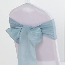 5 pack dusty blue linen chair sashes slubby textured wrinkle resistant sashes linen chair blue linens chair sashes