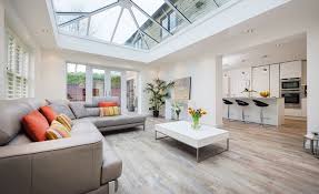 Keep a basement family room comfortable, not cramped, with a few design tricks. Orangery Extension To Old Home Orangery Extension Kitchen Orangery Conservatory Kitchen