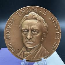 Edwin Thomas Booth Hall of Fame For Great Americans Bronze Medal  (AT124-237)