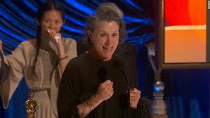 Frances mcdormand gave a rousing speech demanding gender parity in the entertainment industry while accepting the oscar for best actress at tonight's academy awards. Frances Mcdormand S Third Oscar Win Puts Her One Step Closer To Most Honored Best Actress Cnn