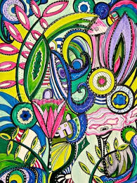 Previously considered a dying art, embroidery is now very much in vogue. Contemporary Art Drawing Sea Garden Ii By Santa Fe Contemporary Artist And Designer Melanie Birk Colorful Art Whimsical Art Art
