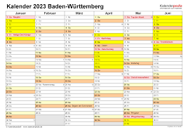 Die verfügbaren dateiformate sind pdf. Kalender 2023 Baden Wurttemberg Ferien Feiertage Excel Vorlagen