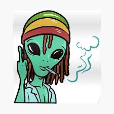 Learn how to draw weed pictures using these outlines or print just for coloring. Alien Smoking Weed Posters Redbubble