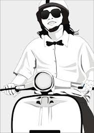 Fantastis 22 Gambar Vespa Hitam Putih Gani Gambar