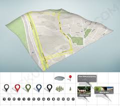 Free Hd 3d Map Mockup With Smart Layered Psd File Mockup Map Sticker Download