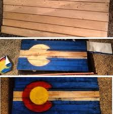 Pin By Lexi Minott On Sweet Home Colorado Colorado Flag Art Wood Craft Projects Colorado Wall Art