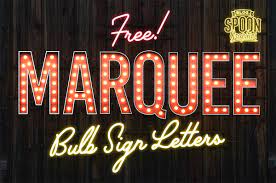 How to get vintage marquee lights for your sign? Free Pack Of Vintage Style Marquee Bulb Sign Letters