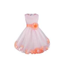 Tiaobug Kids Infant Girl Flower Petals Dress Children Toddler Elegant Dress Pageant Vestido Infantil Tulle Formal Party Dresses