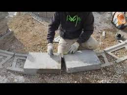 How To Inside Radius Allan Block Caps Youtube Retaining Wall Block Caps