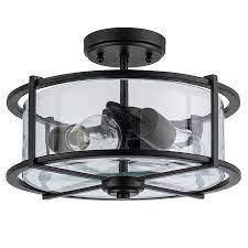It's a very stylish fixture that shipped quickly, was. Allen Roth 13 In Black Incandescent Semi Flush Mount Light In The Flush Mount Lighting Department At Lowes Com