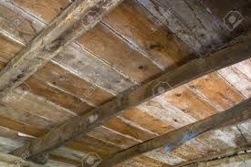 These wood ceiling ideas show you how the warm, comfortable look of wood enhances a room's the wooden ceiling idea below shows how you can incorporate white wood with modern furniture. Old Wooden Ceiling Composed From Wooden Boards And Timbers Stock Photo Picture And Royalty Free Image Image 88589156
