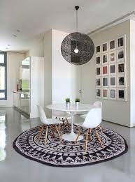 inspiratieboost een stylish vloerkleed onder de eettafel roomed eetkamer kleed ronde karpetten eetkamer ontwerp