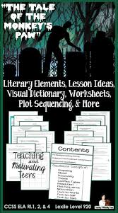 Short Story Lesson The Monkey S Paw Pre Reading Activities Literature Lessons Short Story Lesson