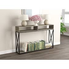 We did not find results for: Console Table 47 25l Dark Taupe 2 Open Shelves Black Metal 47 X 9 X 30 47 X 9 X 30 Overstock 31748744