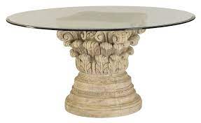Jessica mcclintock romance is a line of absolutely breathtaking furniture that will give your home a sultry aire as if it was plucked from a harlequin novel. American Drew Jessica Mcclintock The Boutique Glass Top Round Dining Table In Pediment Buy Online In United Arab Emirates At Desertcart Ae Productid 12126343