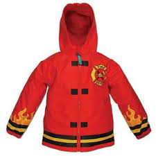 Firetruck Stephen Joseph Raincoat Cute Firetruck Boy Girl Raincoat Rain Gear Preschool Kids Raincoat Red Black