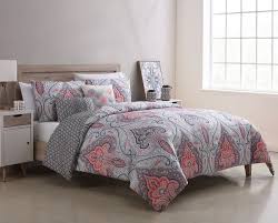 The covering you put on your bed can affect the style of your bedroom as well as your comfort when you're sleeping. Better Homes Gardens Gray Medallion Reversible 5 Piece Comforter Set Full Queen Coral Pink Walmart Com Walmart Com