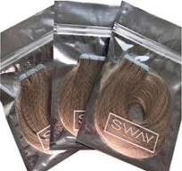 Black Zipper Plastic Bag Hair Extensions - Customizable