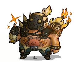 Junkrat E Roadhog Junkrat And Roadhog Overwatch Fan Art Chibi