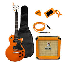 Orange Crush Pix Cr12l Guitar And Amp Starter Pack Orange Guitar Orange Amplifiers Famous Guitars
