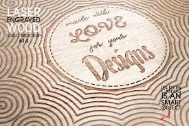 Laser Engraved Wood Logo Mockup Logo Mockup Laser Engraved Wood Wood Logo