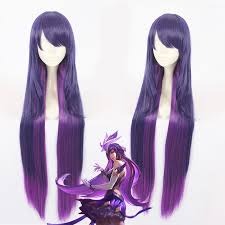 Purple wig with bangs, 14 short wavy bob wig shoulder length purple wigs for women, synthetic halloween cosplay costume headband hair wig heat resistant party light purple wig 4.4 out of 5 stars 8 $15.99 $ 15. Game Lol Women Role Play Star Guardian Syndra Cosplay Wig Syndra Long Purple Hair Wig Costumes Aliexpress