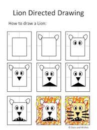 Lion Directed Drawing A Star And A Wish Directed Drawing Kindergarten Kindergarten Art Lessons Kindergarten Drawing