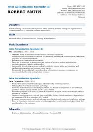 This doc is for free download. Prior Authorization Specialist Resume Samples Qwikresume