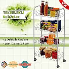 Tekerlekli 4 Rafli Sebzelik Mutfak Arabasi Bc068 34 99 Tl Ve Ucretsiz Kargo Ile N11 Com Da Sebzelik Fiyati Mutfak Gerecleri Kat Mutfak Ev Duzenleme Dekorasyon
