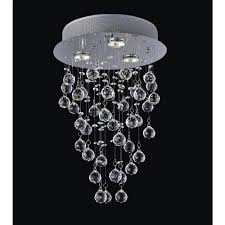 Additional support structures are needed in recessed lighting for a drop ceiling. Cwi Lighting Rain Drop 3 Light Chrome Flush Mount 6601c12c The Home Depot Ceiling Lights Round Chandelier Cwi Lighting