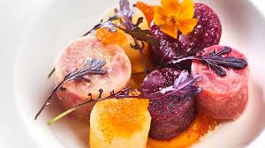 Navets Betteraves Nacres Au Beurre Puree De Potimarron Vinaigrette De Riz œufs De Saumon Arts Gastronomie Gastronomie Recette Recettes De Cuisine