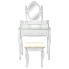 You can have a dressing table with drawers, mirror or storage doors. Buy 1 Mirror 4 Drawers Dressing Table Angella White Grays Australia