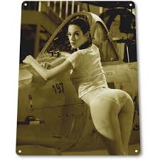 Warbird pinup girls is paying respect to our vets. Tin Sign Weapons Loader Aviation Pin Up Girl Metal Hot Garage Shop A932 By Tin World Walmart Com Walmart Com