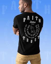 Christian clothing is a wonderful way for believers in christ to engage in a conversation with other individuals who otherwise may not have a chance to hear the gospel. Christian Apparel Faith Shirt For Men Black Owned Shop Etsy