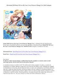 Download Book] I'll Never Be Your Crown Princess! (Manga) Vol. 1 - Saki  Tsukigami by bettysandrio - Issuu
