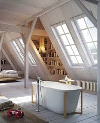 An attic bathroom, according to many, poses many limitations. 15 Attics Turned Into Breathtaking Bathrooms