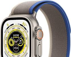 Apple Watch Ultra GPS + Cellular, 49mm Titanium Case with Blue/Gray Trail Loop  M/L watch