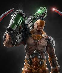 Artstation Quake Champions Key Art Visor Orn Enok Brynjolfsson Keys Art Cyborgs Art Weapon Concept Art