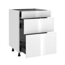 Casserolier de livingo » grand choix top marques casseroliers en promotion bonnes affaires acheter maintenant en ligne. Meuble Bas De Cuisine Sevilla Blanc 3 Tiroirs H 77 L 60 Cm X P 58 Cm Leroy Merlin